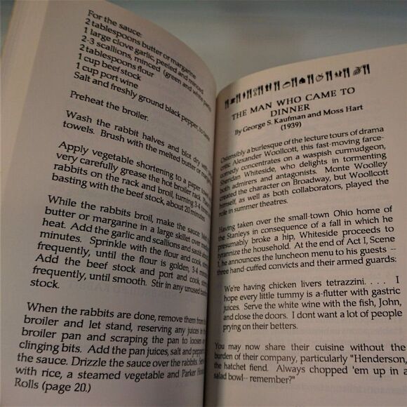 Theatre Lovers Cookbook Recipes From 60 Favorite Plays 1992 Paperback Meserve - Picture 6 of 10